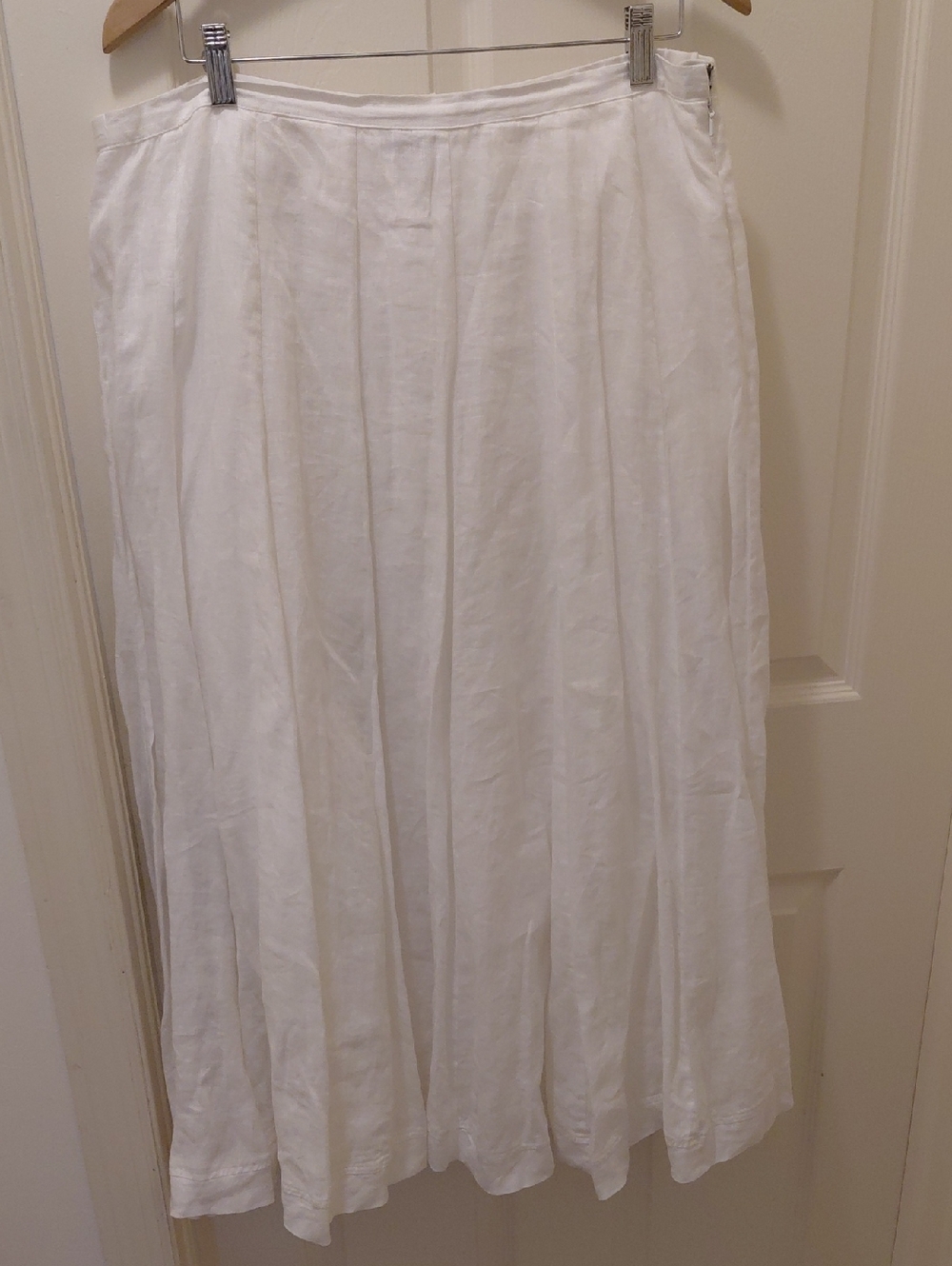 Women’s White Midi Skirt - Classic A-Line